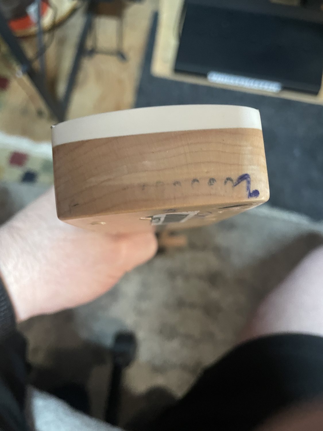 Jim Root Jazzmaster neck heel and profile during disassembly