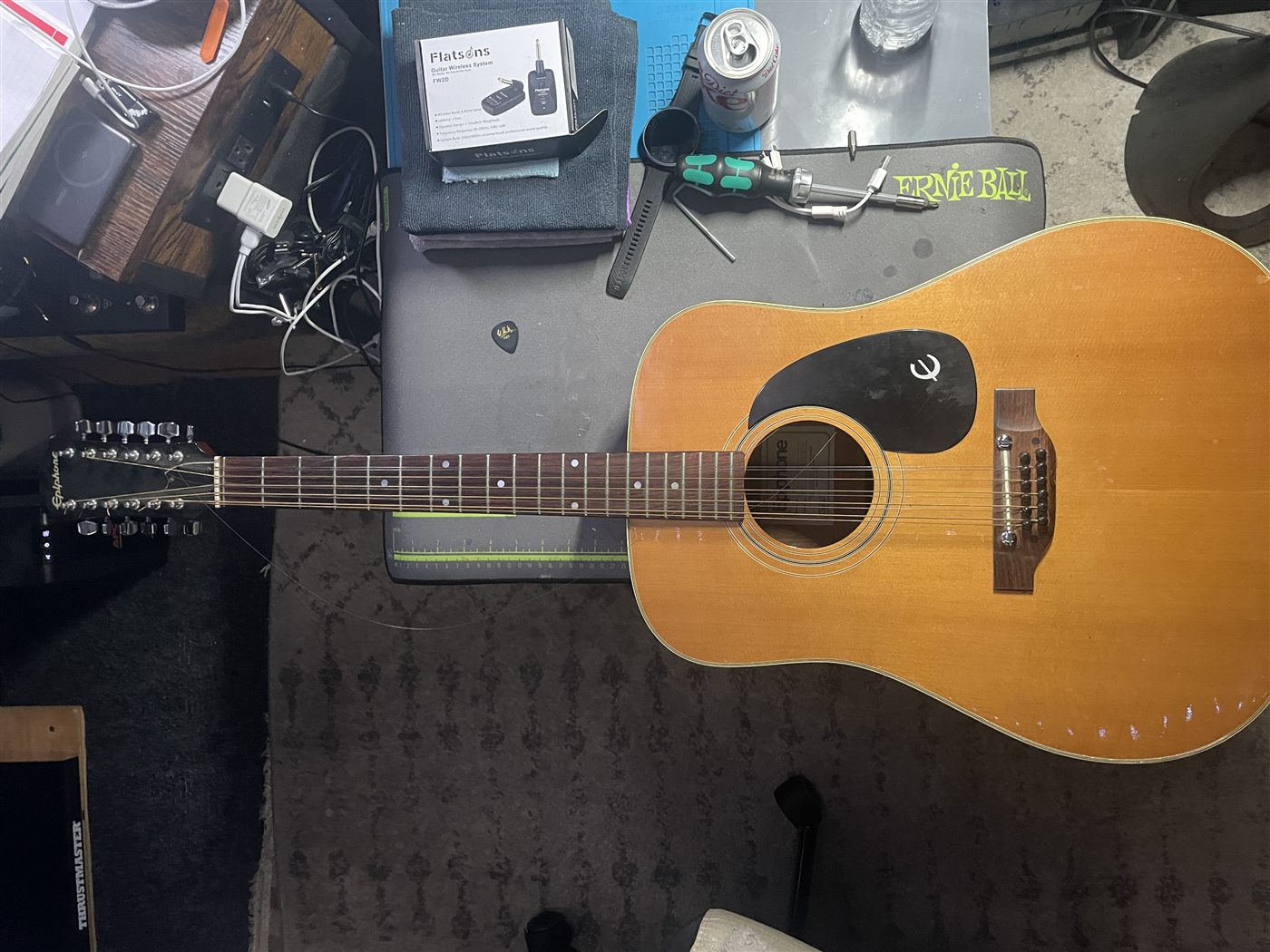 1960s Epiphone FT-160N 12-string before neck reset